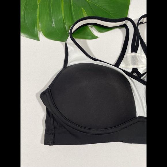 NWT Le Mystere‎ [ 32C ] Wireless Sports Bra in Black White - Picture 4 of 12